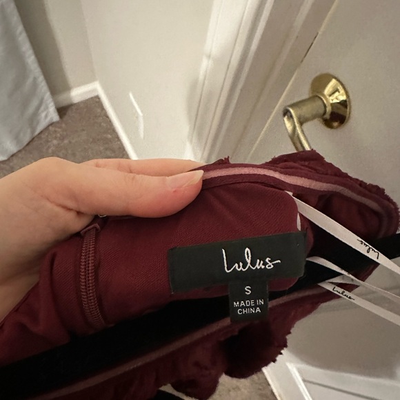 Lulus Love You So Dearly Burgundy Burnout Floral Strapless Midi Dress - Picture 7 of 7